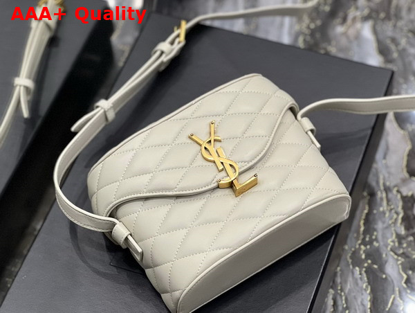 Saint Laurent June Box Bag in Blanc Vintage Quilted Lambskin Replica