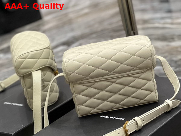 Saint Laurent June Box Bag in Blanc Vintage Quilted Lambskin Replica