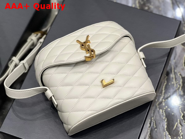 Saint Laurent June Box Bag in Blanc Vintage Quilted Lambskin Replica