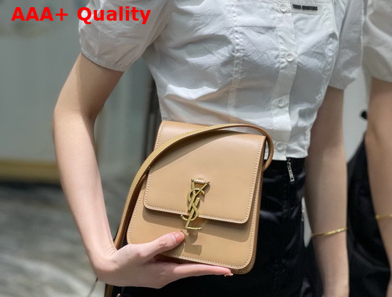 Saint Laurent Kaia North South Satchel in Vegetable Tanned Leather Brown Gold Replica