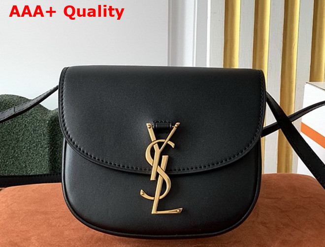 Saint Laurent Kaia Small Satchel in Black Smooth Leather Replica
