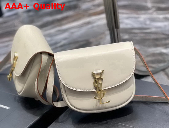 Saint Laurent Kaia Small Satchel in Smooth Leather Milk Replica