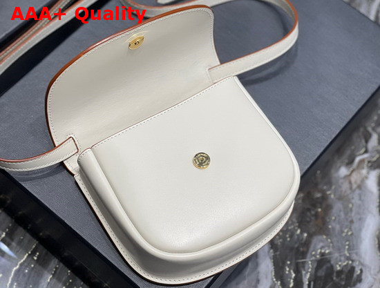 Saint Laurent Kaia Small Satchel in Smooth Leather Milk Replica