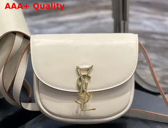 Saint Laurent Kaia Small Satchel in Smooth Leather Milk Replica