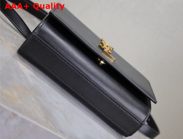 Saint Laurent Kate Belt Bag in Black Smooth Leather Replica