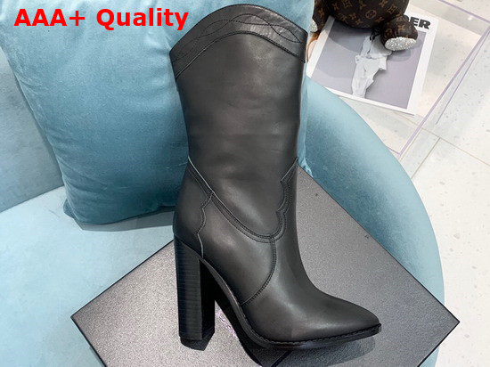 Saint Laurent Kate Boot in Black Smooth Leather Replica