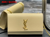 Saint Laurent Kate Medium Chain Bag in Dark Beige Grain de Poudre Embossed Leather Replica