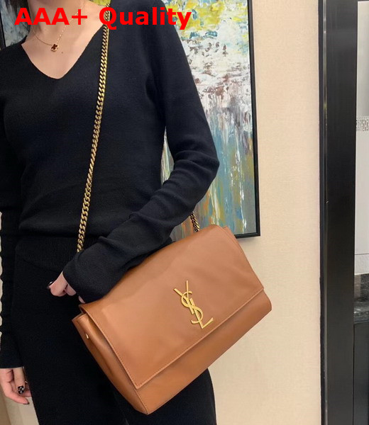 Saint Laurent Kate Medium Reversible Bag in Brown Suede and Smooth Leather Replica