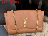 Saint Laurent Kate Medium Reversible Bag in Brown Suede and Smooth Leather Replica