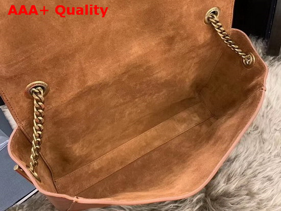 Saint Laurent Kate Medium Reversible Bag in Brown Suede and Smooth Leather Replica