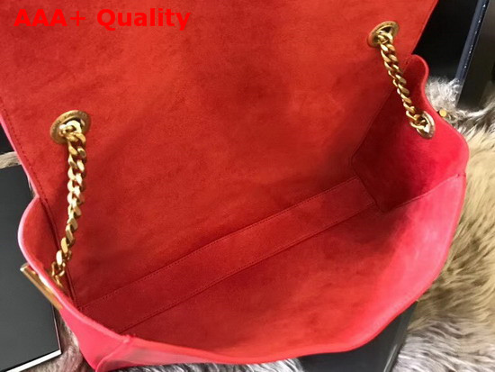 Saint Laurent Kate Medium Reversible Bag in Suede and Smooth Leather Eros Red Replica