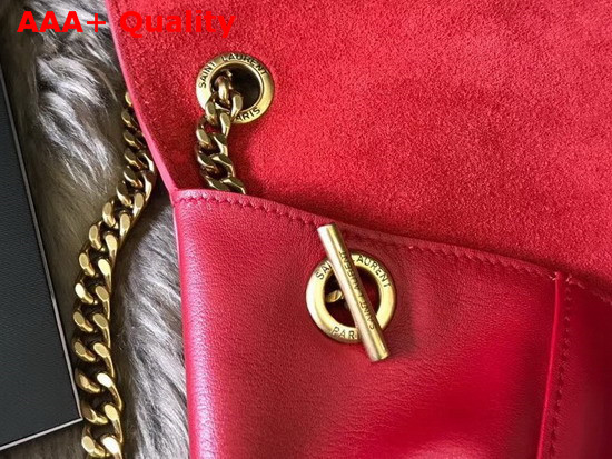 Saint Laurent Kate Medium Reversible Bag in Suede and Smooth Leather Eros Red Replica