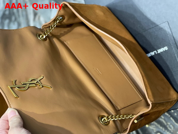 Saint Laurent Kate Medium Reversible Chain Bag in Cannelle Suede and Smooth Leather Replica