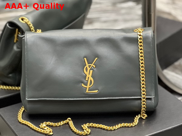Saint Laurent Kate Medium Reversible Chain Bag in Strom Suede and Smooth Leather Replica