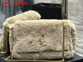Saint Laurent Kate Medium Supple Reversible Chain Bag in Suede and Shearling Clay Replica