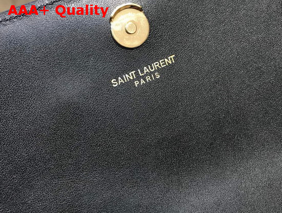 Saint Laurent Kate Medium in Black Leather and Multicolor Charms Replica