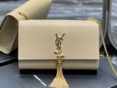 Saint Laurent Kate Medium in Grain de Poudre Embossed Leather Dark Beige Replica