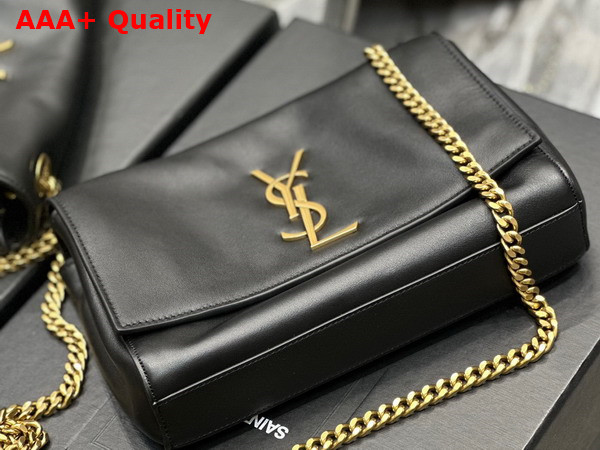 Saint Laurent Kate Small Reversible Chain Bag in Black Suede and Smooth Leather Replica