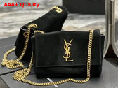 Saint Laurent Kate Small Reversible Chain Bag in Black Suede and Smooth Leather Replica