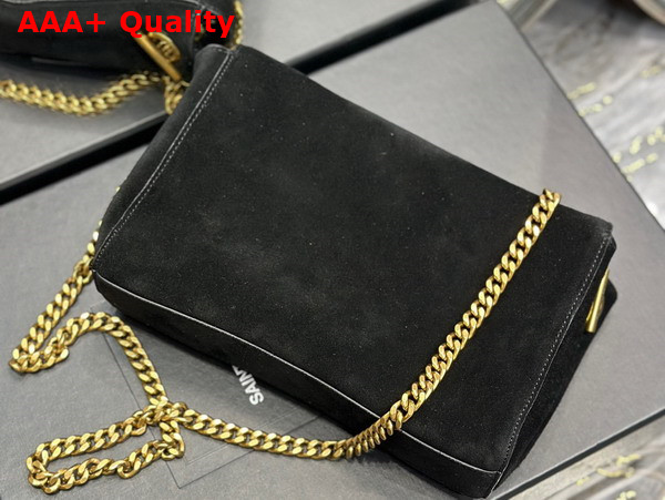 Saint Laurent Kate Small Reversible Chain Bag in Black Suede and Smooth Leather Replica