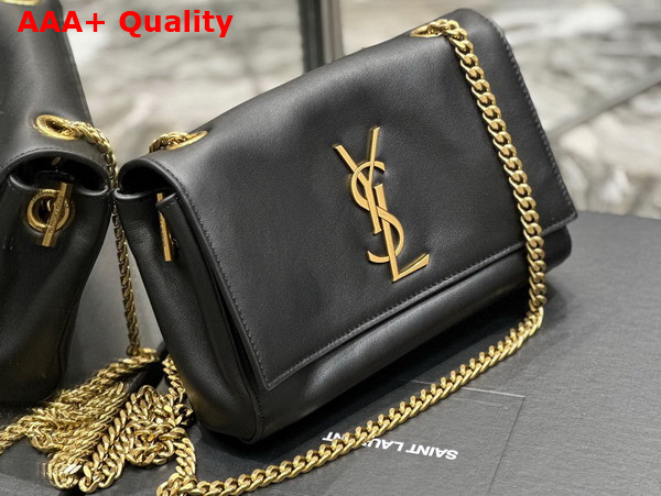 Saint Laurent Kate Small Reversible Chain Bag in Black Suede and Smooth Leather Replica