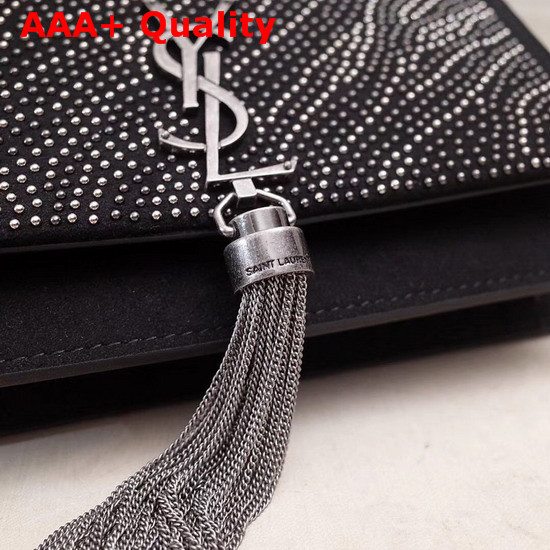 Saint Laurent Kate Small in Black Studded Suede Leather Replica