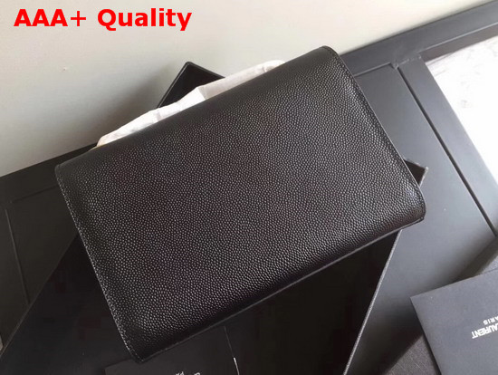 Saint Laurent Kate Small in Grain de Poudre Embossed Leather Black Replica