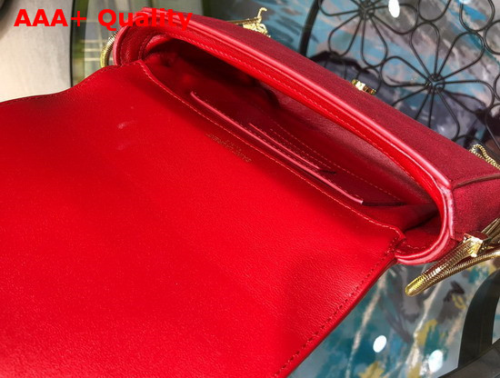 Saint Laurent Kate Small in Suede with Chains Red Replica