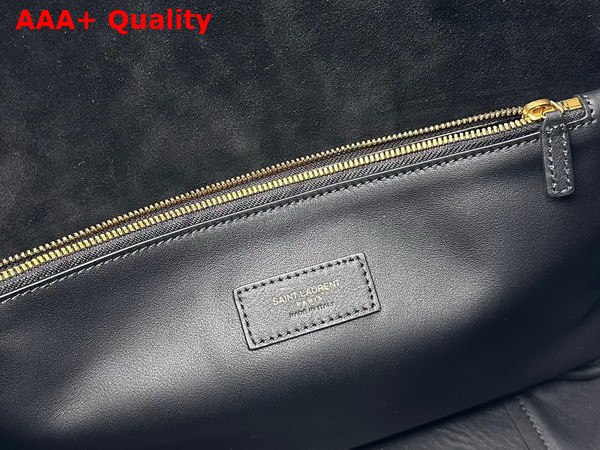 Saint Laurent Large Le 5 A 7 Supple in Smooth Leather Black Replica