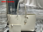 Saint Laurent Large Shopping Tote in Blanc Vintage Saint Laurent Leather Replica