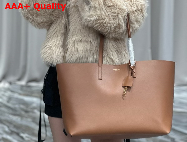 Saint Laurent Large Shopping Tote in Brick Saint Laurent Leather Replica