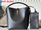 Saint Laurent Le 37 Bucket Bag in Black Shiny Leather Replica