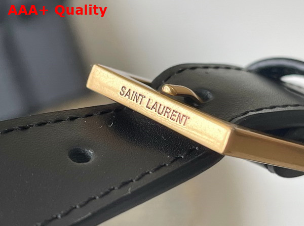 Saint Laurent Le 37 Bucket Bag in Black Shiny Leather Replica