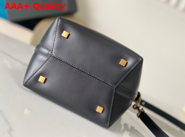 Saint Laurent Le 37 Small Bucket Bag in Shiny Leather Black Replica