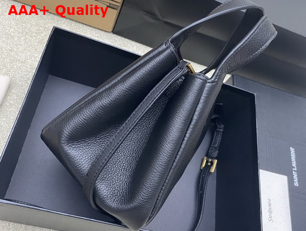 Saint Laurent Le 5 A 7 Baby Bea in Black Grained Leather Replica