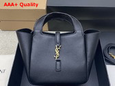 Saint Laurent Le 5 A 7 Baby Bea in Black Grained Leather Replica