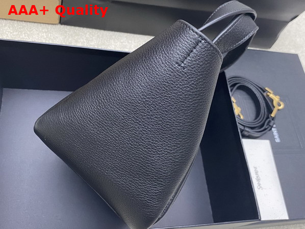 Saint Laurent Le 5 A 7 Baby Bea in Black Grained Leather Replica