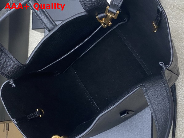 Saint Laurent Le 5 A 7 Baby Bea in Black Grained Leather Replica