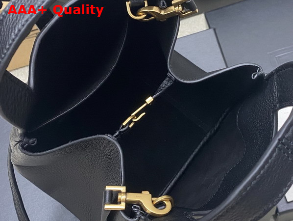 Saint Laurent Le 5 A 7 Baby Bea in Black Grained Leather Replica