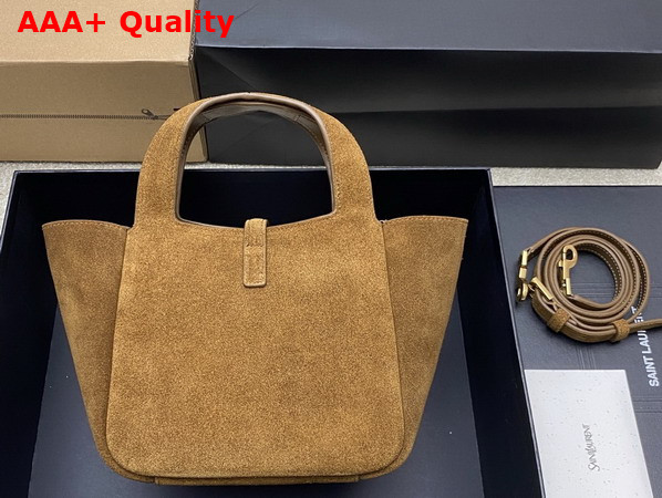 Saint Laurent Le 5 A 7 Baby Bea in Suede Caramel Cognac Replica