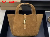 Saint Laurent Le 5 A 7 Baby Bea in Suede Caramel Cognac Replica