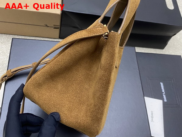Saint Laurent Le 5 A 7 Baby Bea in Suede Caramel Cognac Replica