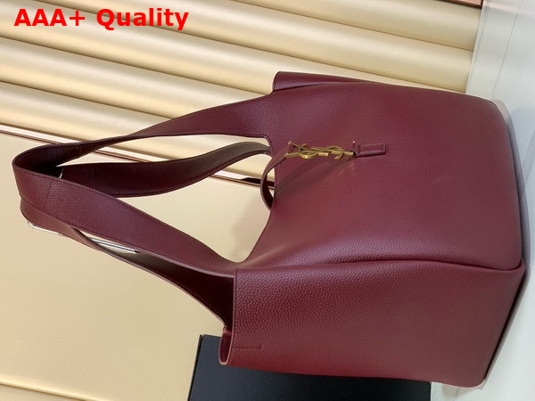 Saint Laurent Le 5 A 7 Bea in Grained Leather Burgundy Replica