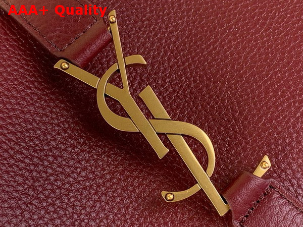 Saint Laurent Le 5 A 7 Bea in Grained Leather Burgundy Replica
