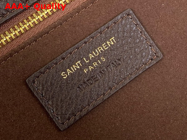 Saint Laurent Le 5 A 7 Bea in Grained Leather Marron Fonce Replica