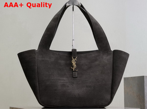 Saint Laurent Le 5 A 7 Bea in Urban Grey Suede Replica