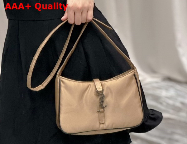 Saint Laurent Le 5 A 7 Crossbody Bag in Econyl Regenerated Nylon Beige Vintage and Black Replica