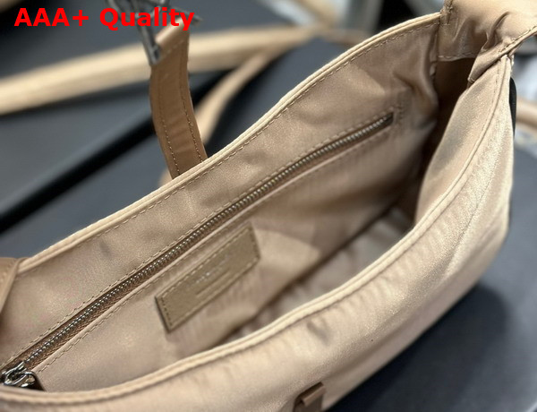 Saint Laurent Le 5 A 7 Crossbody Bag in Econyl Regenerated Nylon Beige Vintage and Black Replica