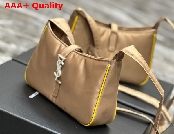 Saint Laurent Le 5 A 7 Crossbody Bag in Econyl Regenerated Nylon Beige Vintage and Mimosa Yellow Replica