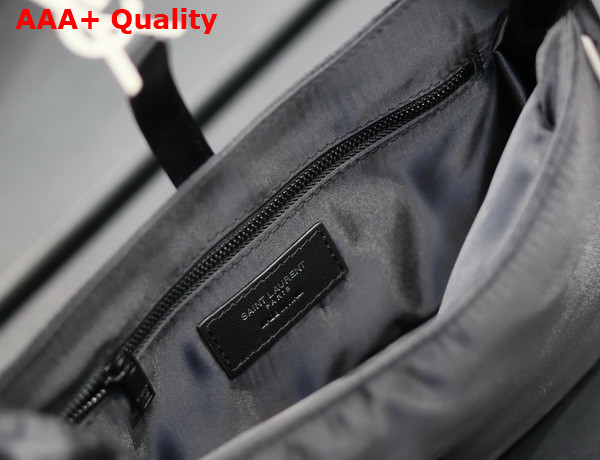 Saint Laurent Le 5 A 7 Crossbody Bag in Econyl Regenerated Nylon Black and White Replica